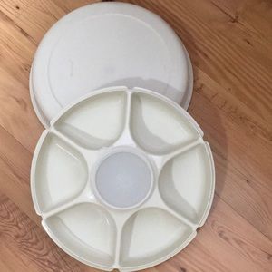Tupperware Vintage Veggie Serving Tray Christmas